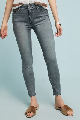 Mother - Looker Distressed Mid-rise Skinny Jeans - Light denim ...