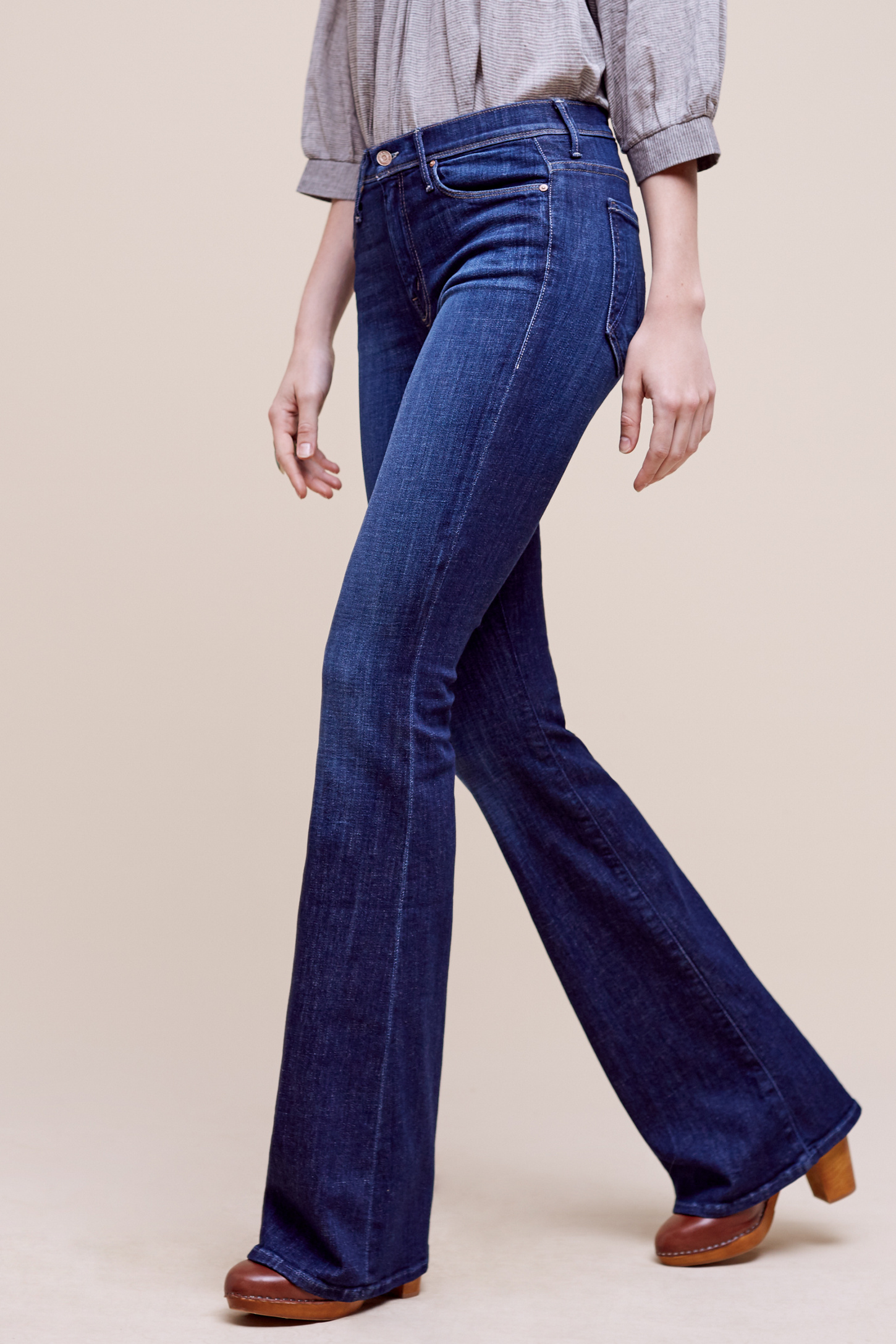 high rise flare jeans