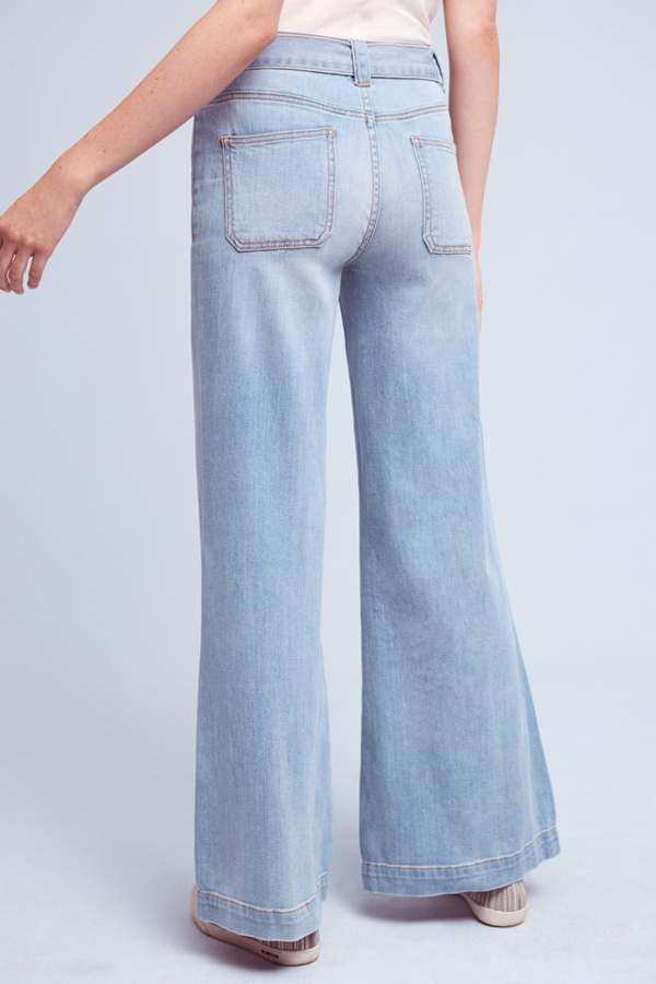 high rise palazzo jeans
