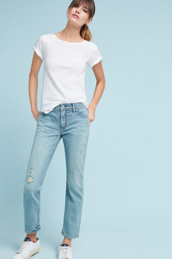 Pilcro Mid-Rise Slim Straight Jeans | Anthropologie