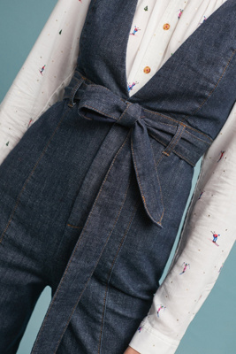 pilcro denim jumpsuit