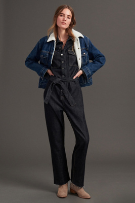 anthropologie denim jumpsuit