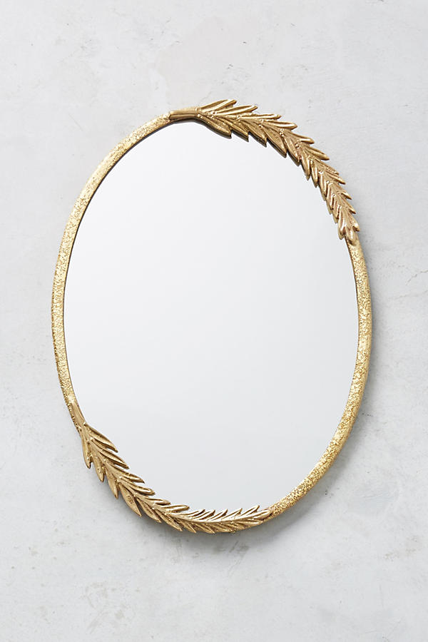 Slide View: 1: Olive Leaf Mirror