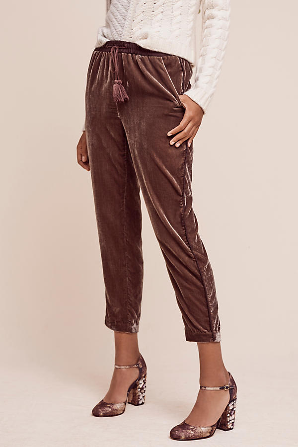 Velvet Joggers | Anthropologie