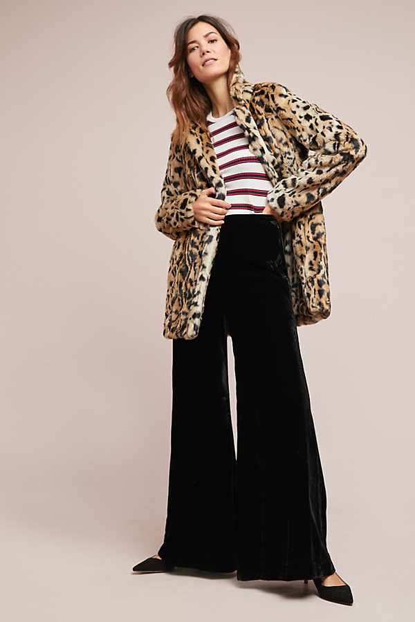 Slide View: 1: Marimekko Ilmeniitti Velvet Wide-Leg Pants