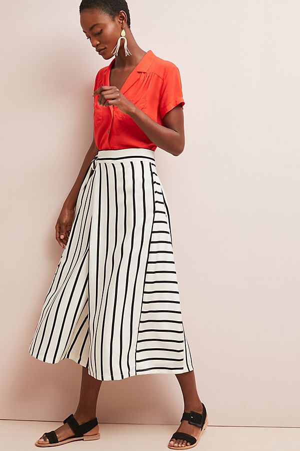 Slide View: 1: Regatta Striped Wide-Leg Pants