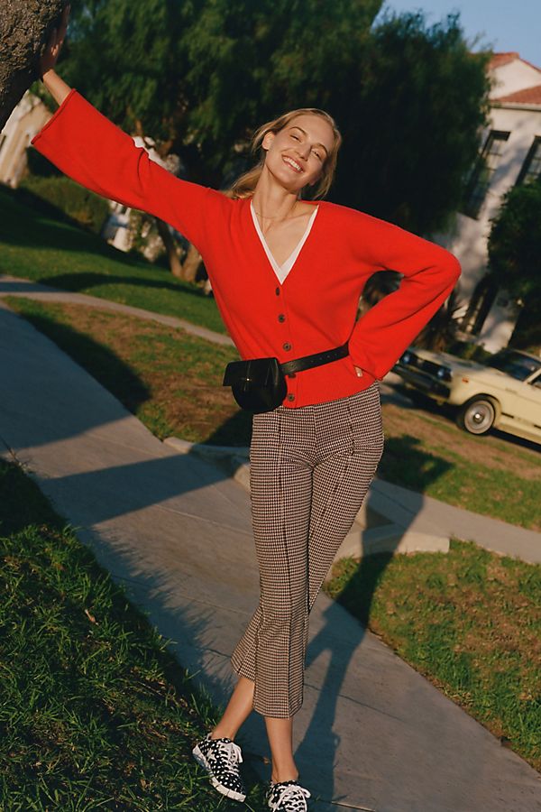 Slide View: 1: Houndstooth Flare Pants