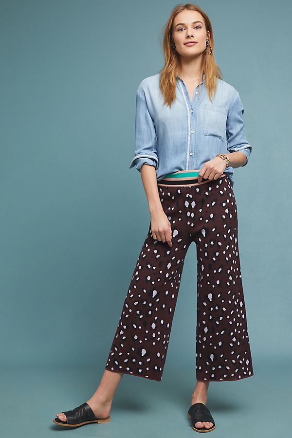 Slide View: 1: Leopard Sweater Pants
