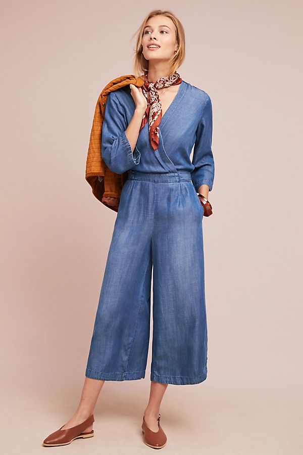 Slide View: 1: Cloth & Stone Chambray Jumpsuit