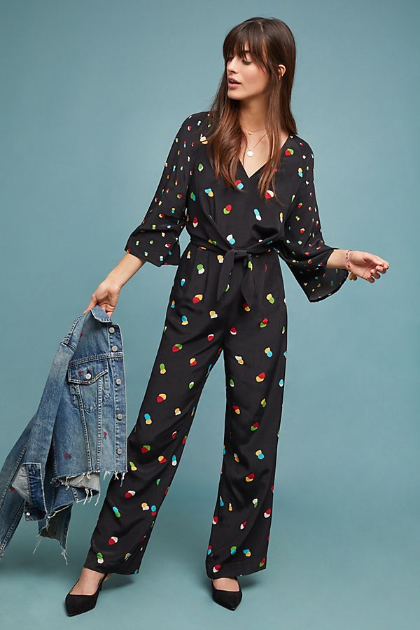 Slide View: 1: Jizel Spotted Jumpsuit