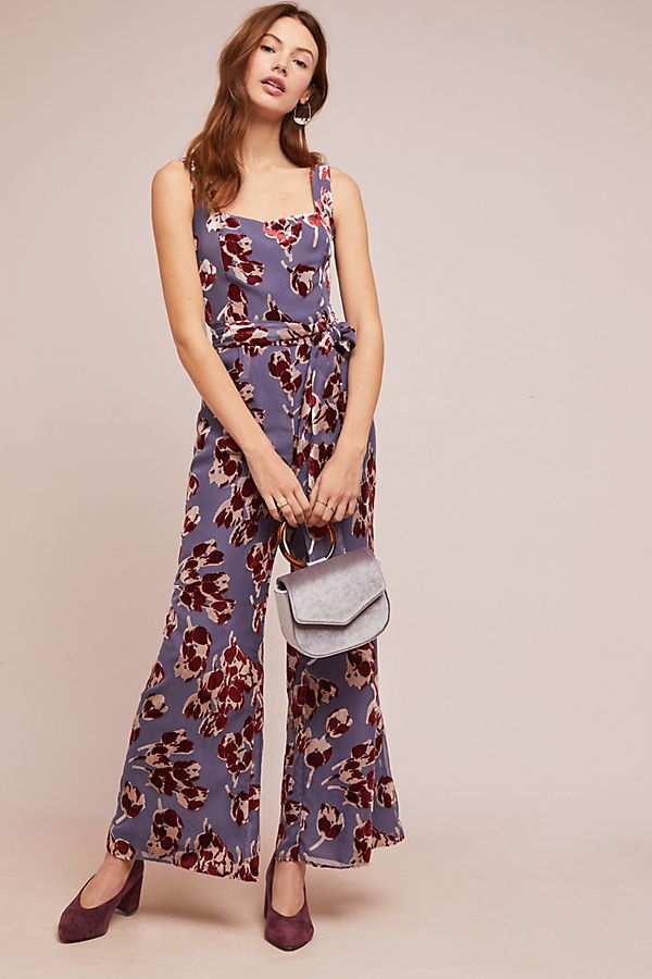 Slide View: 1: Velvet Burnout Jumpsuit
