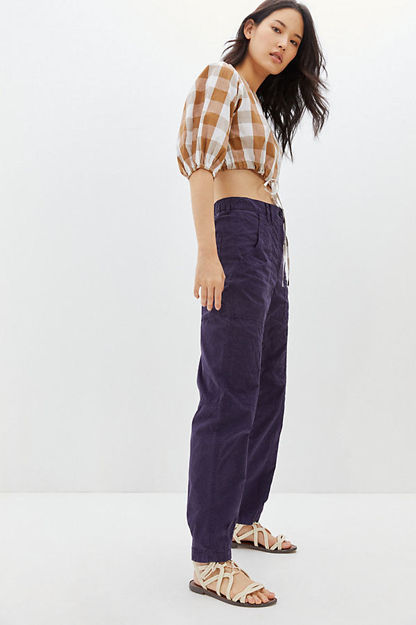 Anthropologie Maeve Tapered Pants In Blue