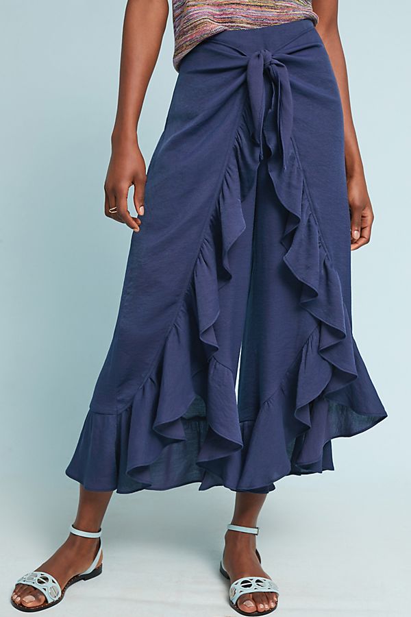 Ruffle-Wrapped Pants | Anthropologie