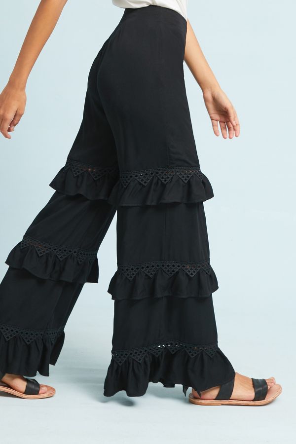 Azulu Ruffled Pants | Anthropologie