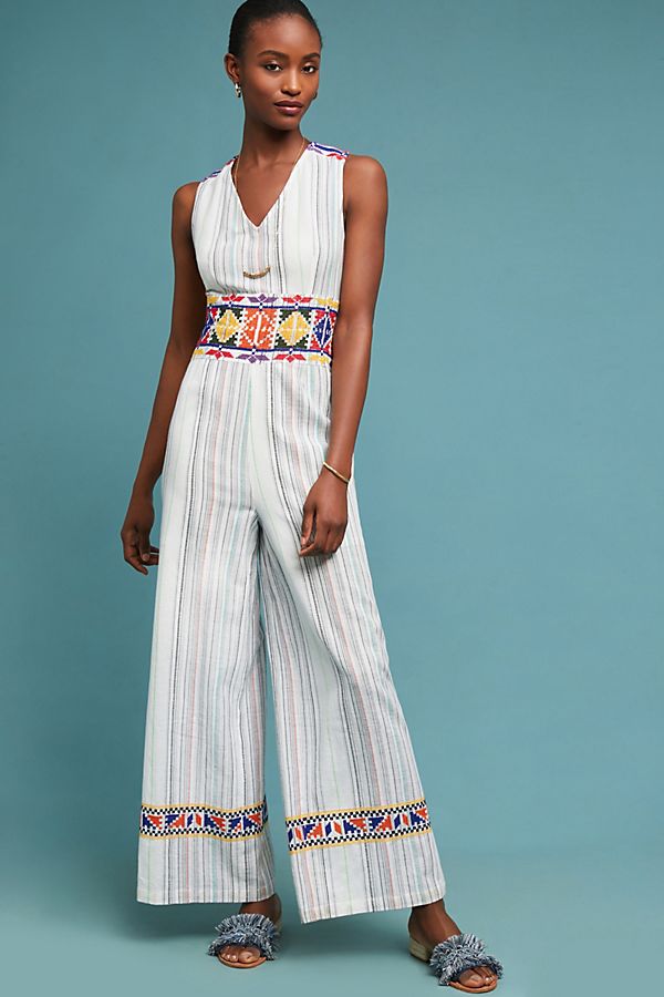 Slide View: 1: Glory Embroidered Jumpsuit