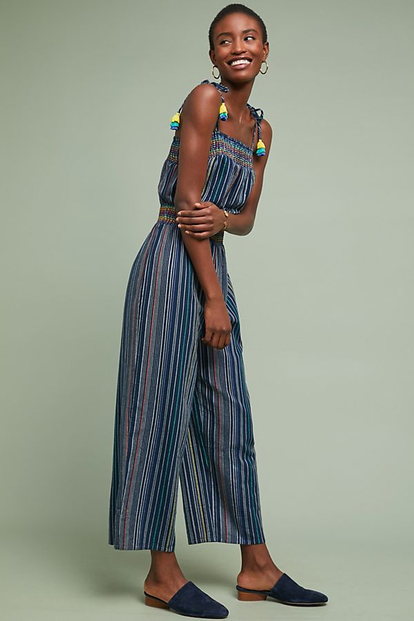 Slide View: 1: Naomi Striped Jumpsuit