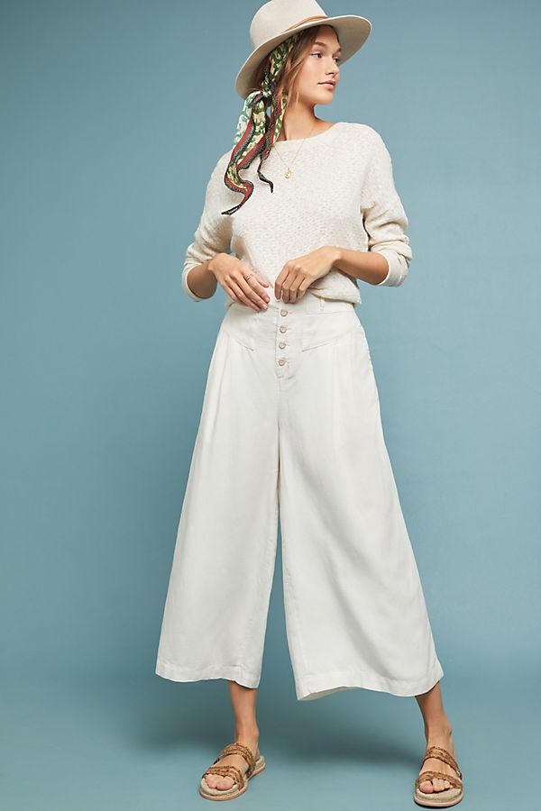 Slide View: 1: Oceanside Cropped Wide-Leg Pants