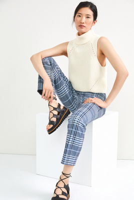 Sanctuary Carnaby Cropped Straight Pants In Blue