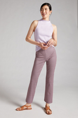 Sanctuary Carnaby Plaid Cropped Pants In Pink