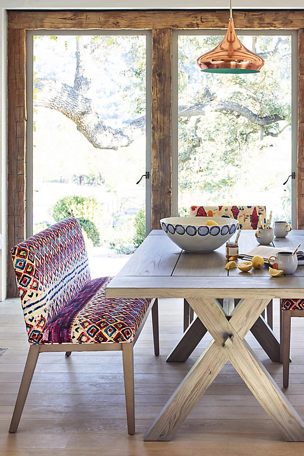 Slide View: 4: Medina Diamond-Printed Emrys Bench