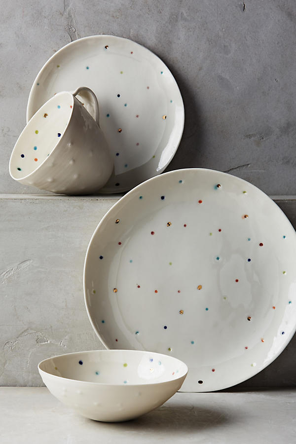 Slide View: 2: Confetti Dot Dinner Plate