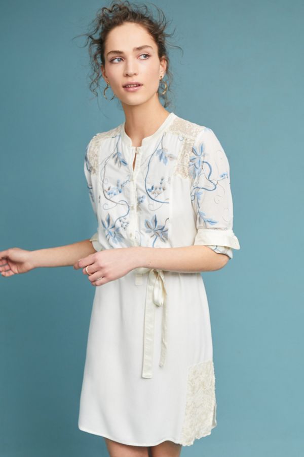 Slide View: 3: Amarante Embroidered Shirtdress