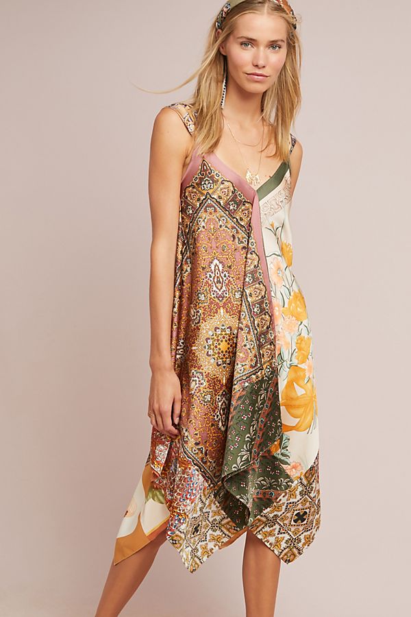 Slide View: 1: Sebou Scarf-Printed Dress