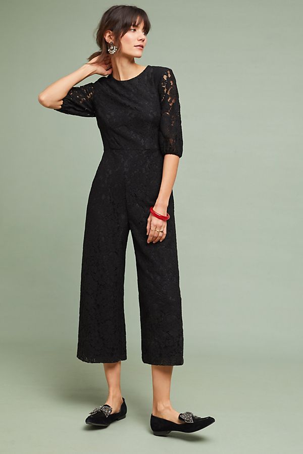 Slide View: 1: Rebecca Lace Jumpsuit