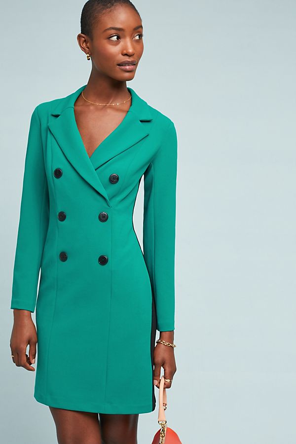 Slide View: 1: Double-Breasted Blazer Dress