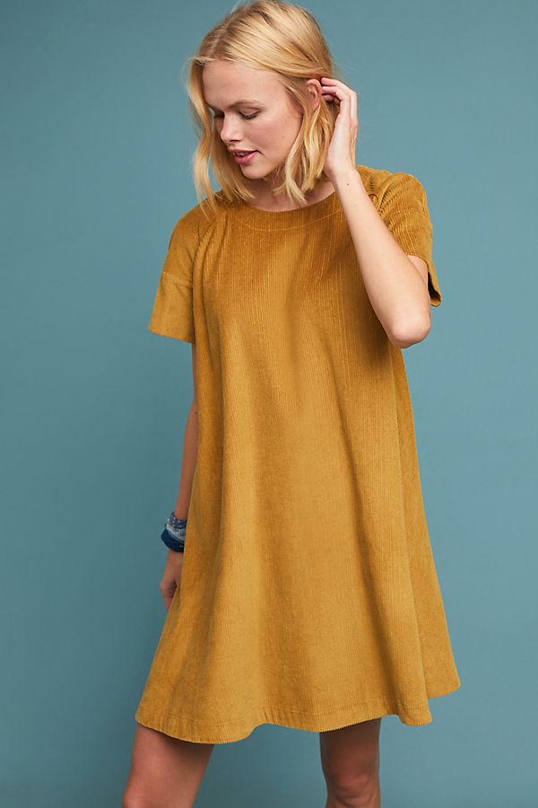 Slide View: 1: Corduroy Swing Dress