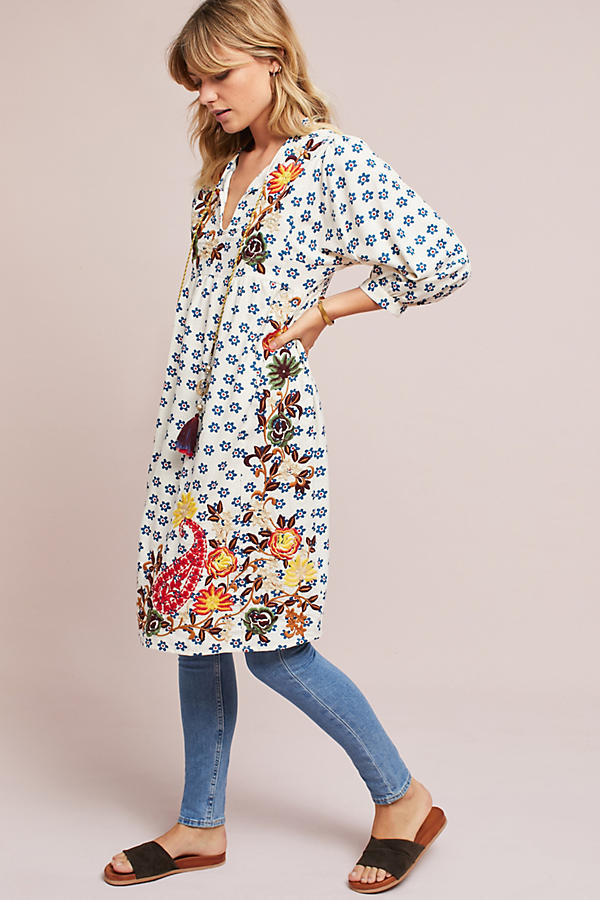 Slide View: 1: Emilie Embroidered Dress