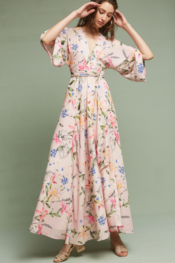 floral maxi kimono