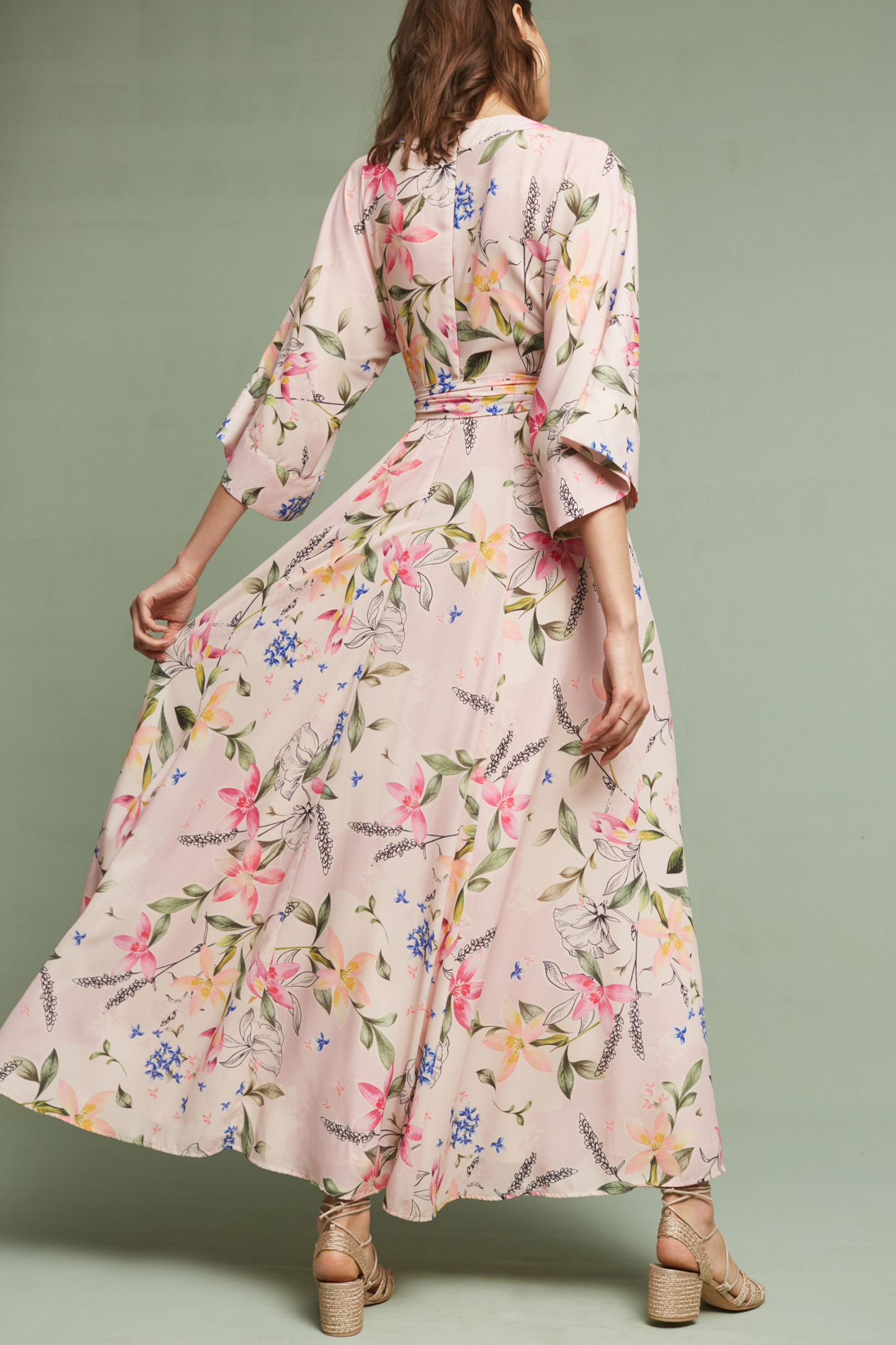 Floral Kimono Maxi Dress Anthropologie