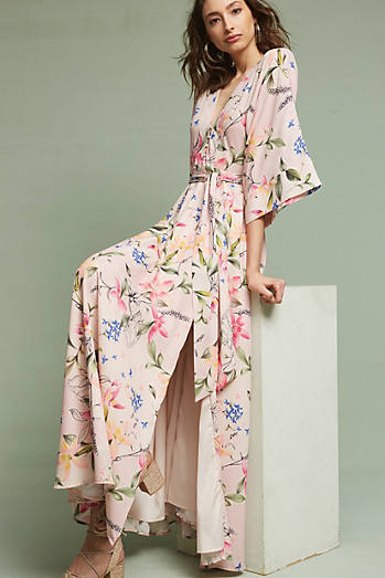 Floral Kimono Maxi Dress
