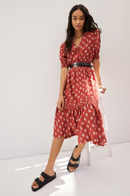 open lace back dress Daily Practice by Anthropologie Highline Short-Sleeve Maxi Dress  White  Chocolate Couture