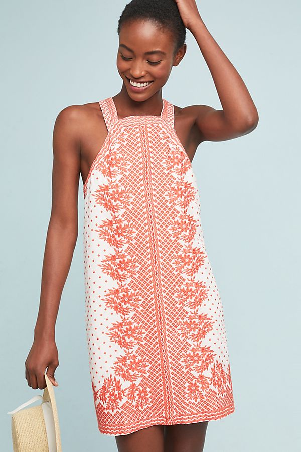Slide View: 1: Natalie Embroidered Shift Dress