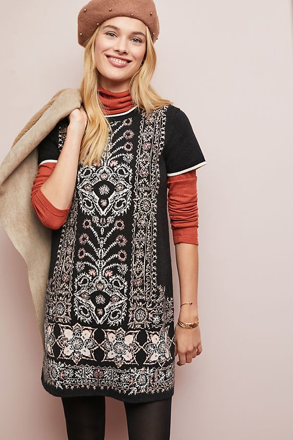 Slide View: 1: Kaleidoscope Sweater Dress