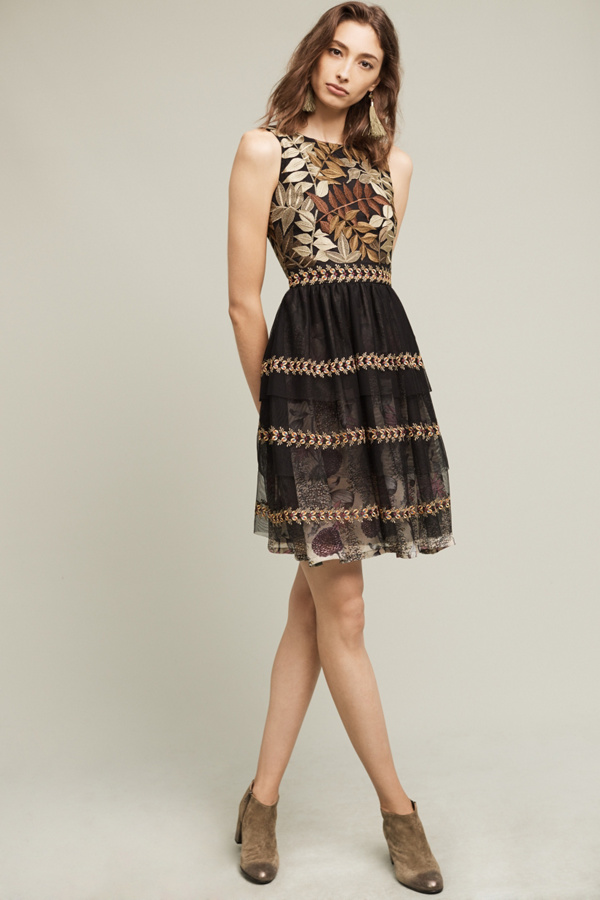 Embroidered Vigne Dress