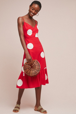 designer polka dot dress