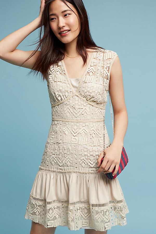 Slide View: 1: Rocio Tiered Lace Dress