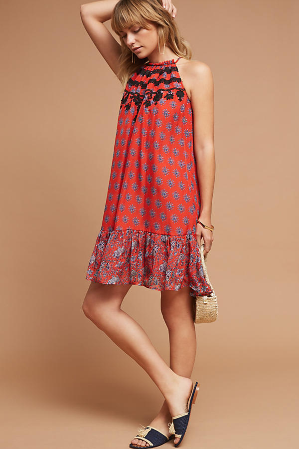 Slide View: 1: Fiore Silk Halter Dress