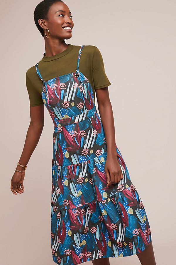 Slide View: 1: Tiered Mosaic Dress