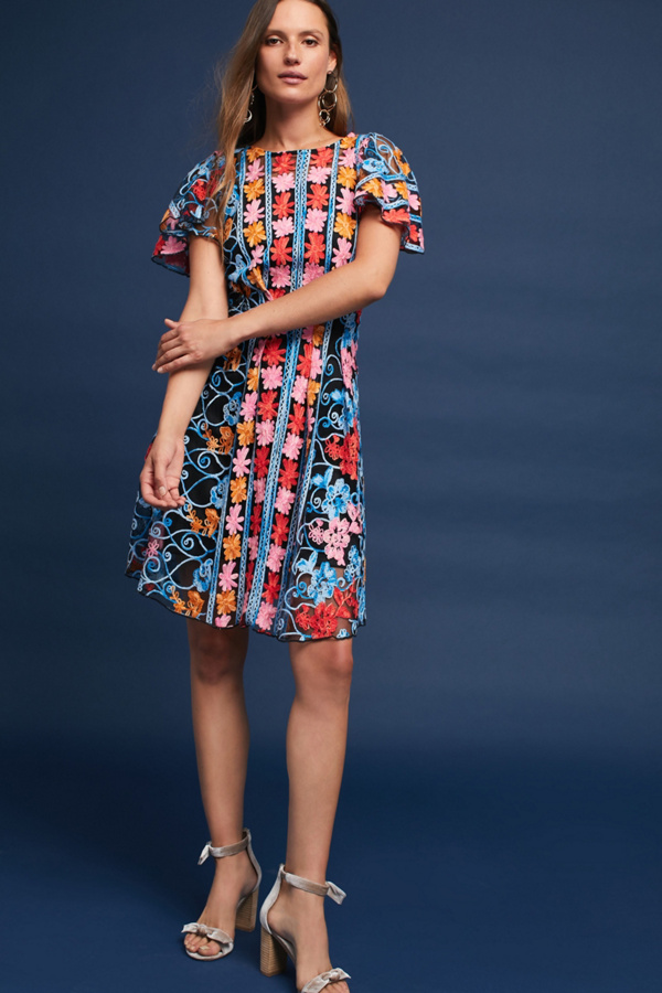 Ferrah Embroidered Dress Anthropologie