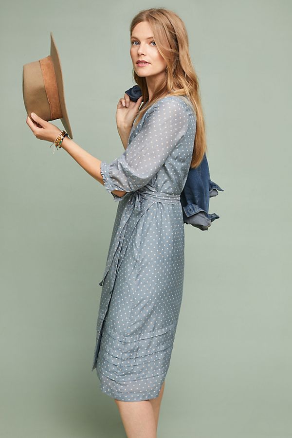 Slide View: 1: Polka Dot Wrap Dress