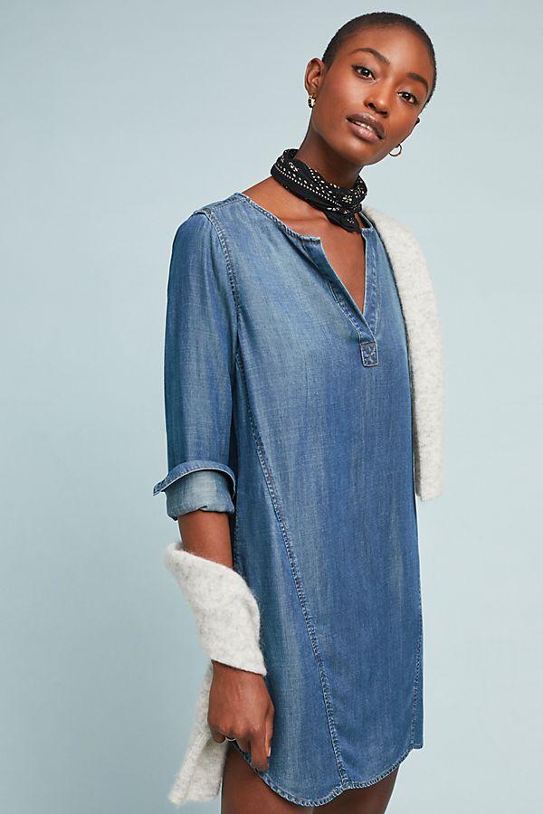 Slide View: 1: Cloth & Stone Henley Tunic Dress