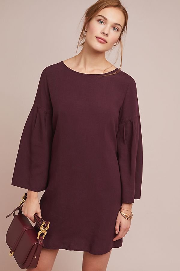 Slide View: 1: Cloth & Stone Bell-Sleeved Tunic Dress