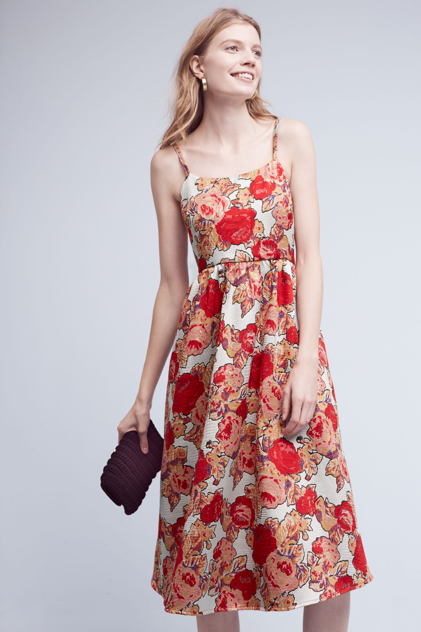 Red Rose Dress | Anthropologie