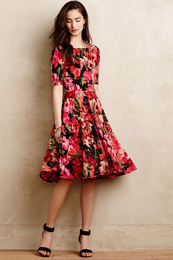 Photostat Floral Dress | Anthropologie