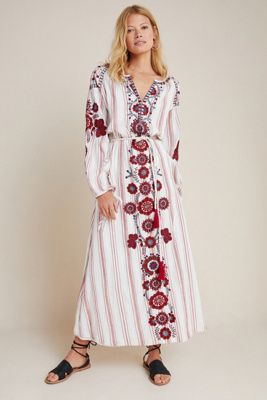 batik embroidered dress Verdant Batik Flow Dress main image 0