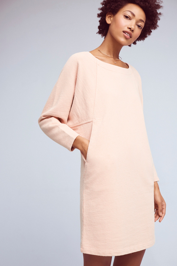 Slide View: 1: Cocoon Sweatshirt Dress